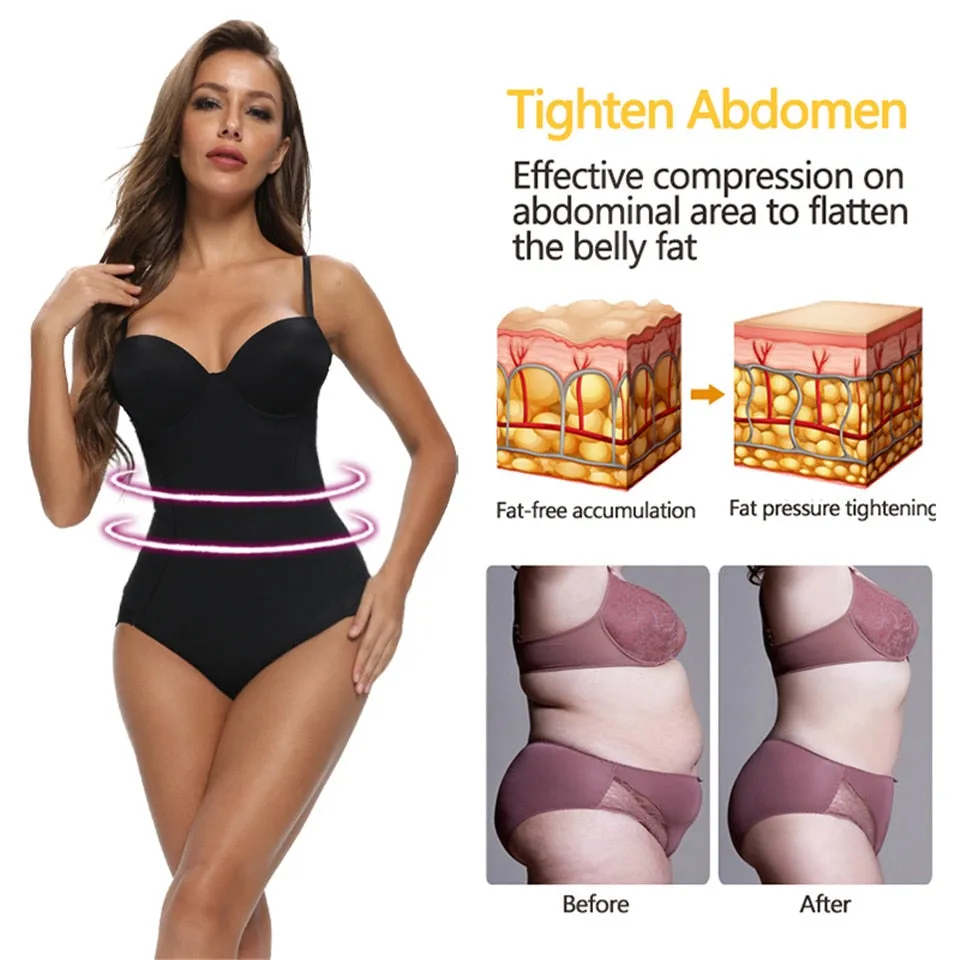 Underwear Bodysuits Shapewear Women's Body Shapewear Push Up Underwire Body Waist Trainer Modeling Straps