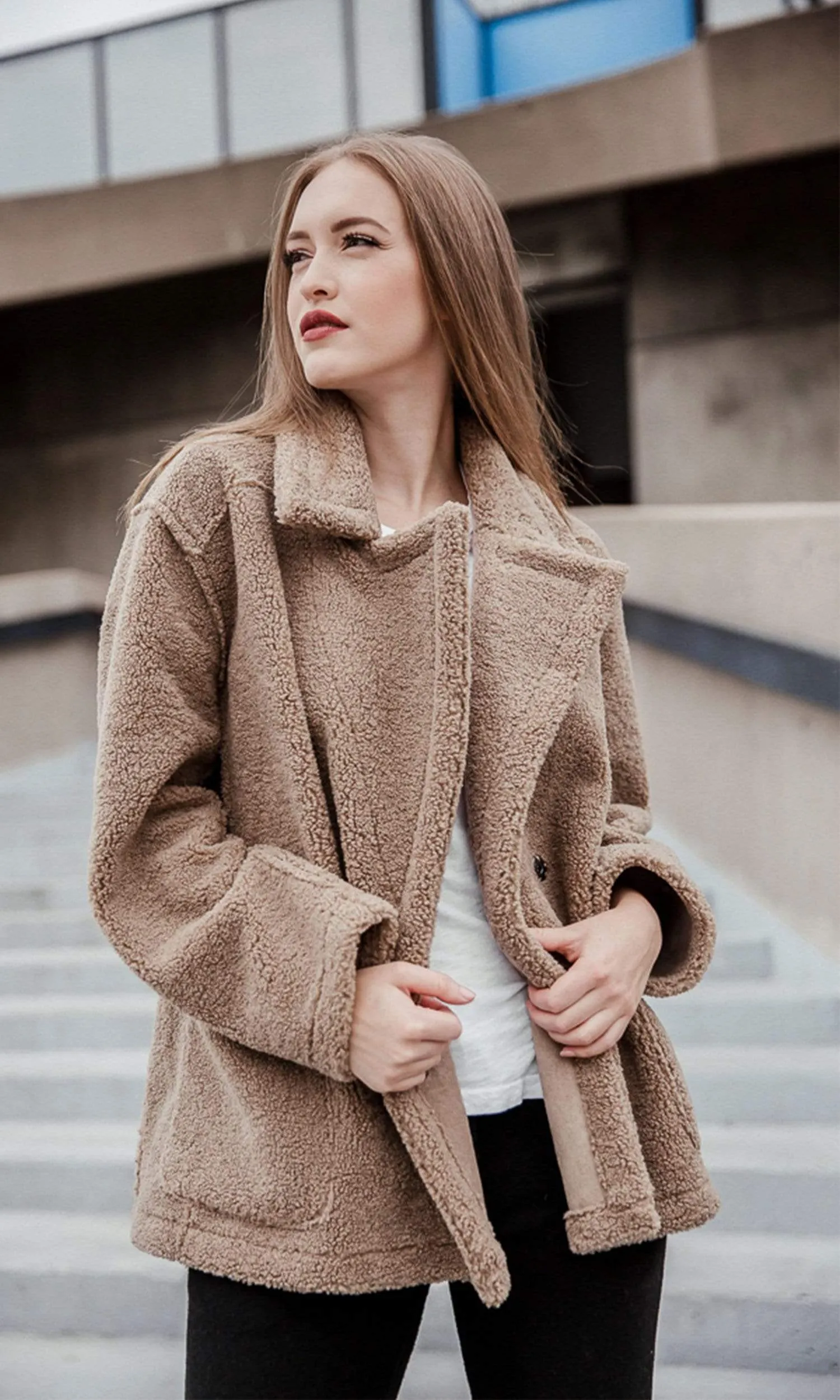 Velvet by Graham & Spencer Yoko Oversized Lux Sherpa Coat