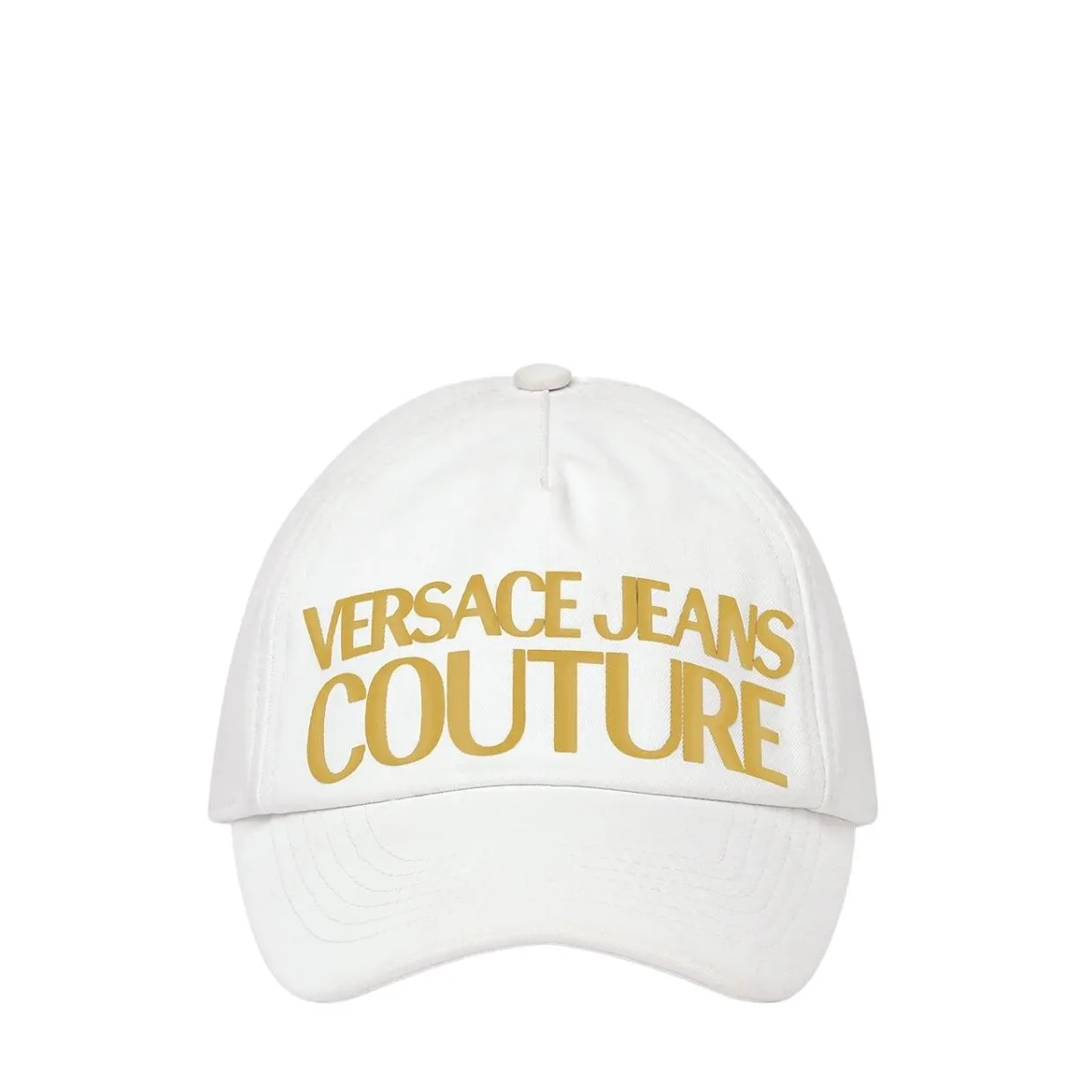 Versace Jeans Couture Printed Logo White Baseball Cap