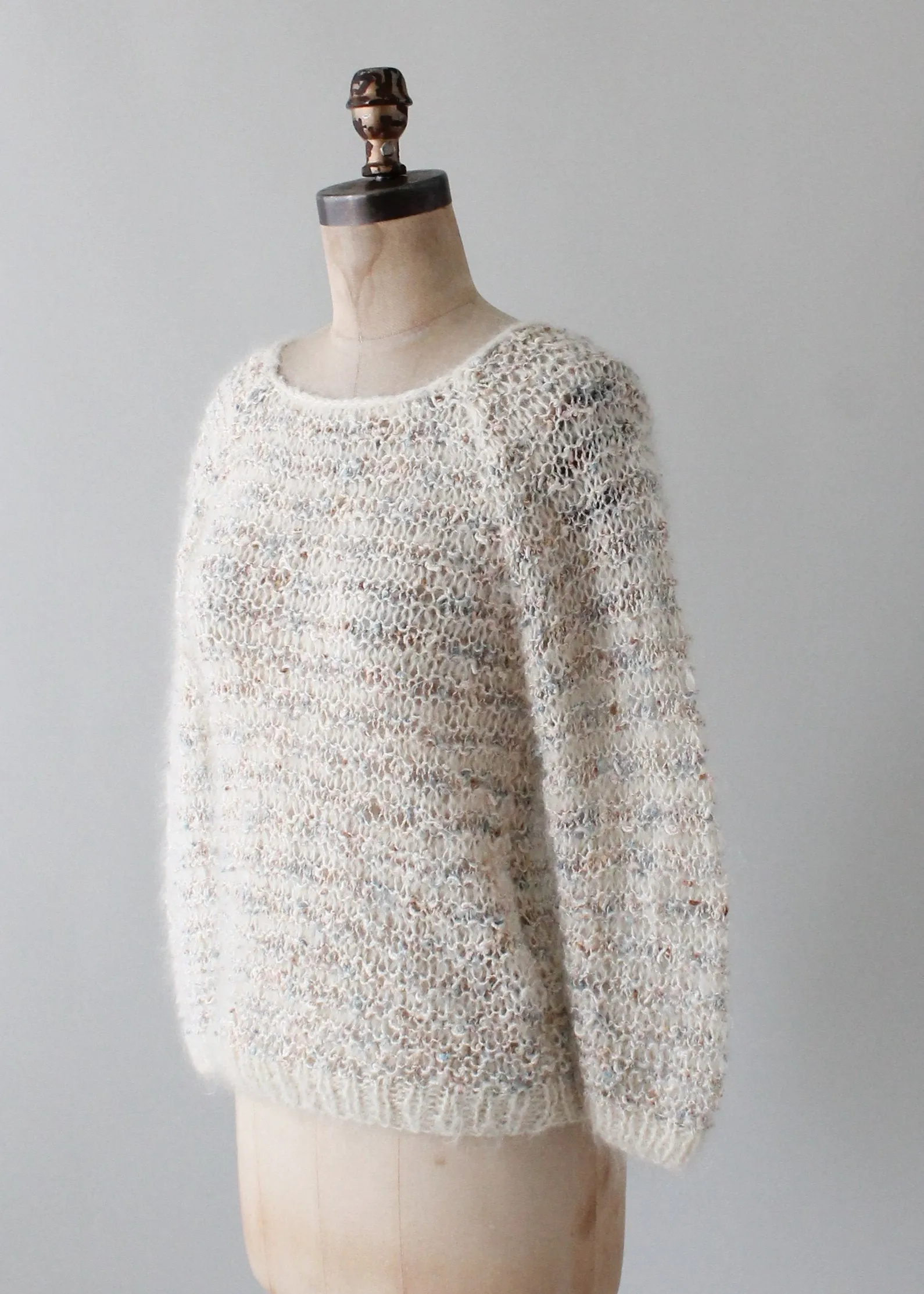 Vintage 1980s Handknit Mohair Sweater