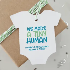 We Made A Tiny Human Baby Shower Favor Tags