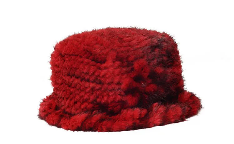 Womens Beanies Knitted Real Mink Fur Hat Cloche Hat Fedoras 13613