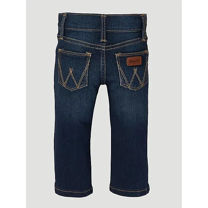 WRANGLER BABY BOY ADJUSTABLE WAIST WESTERN JEAN IN DARK BLUE